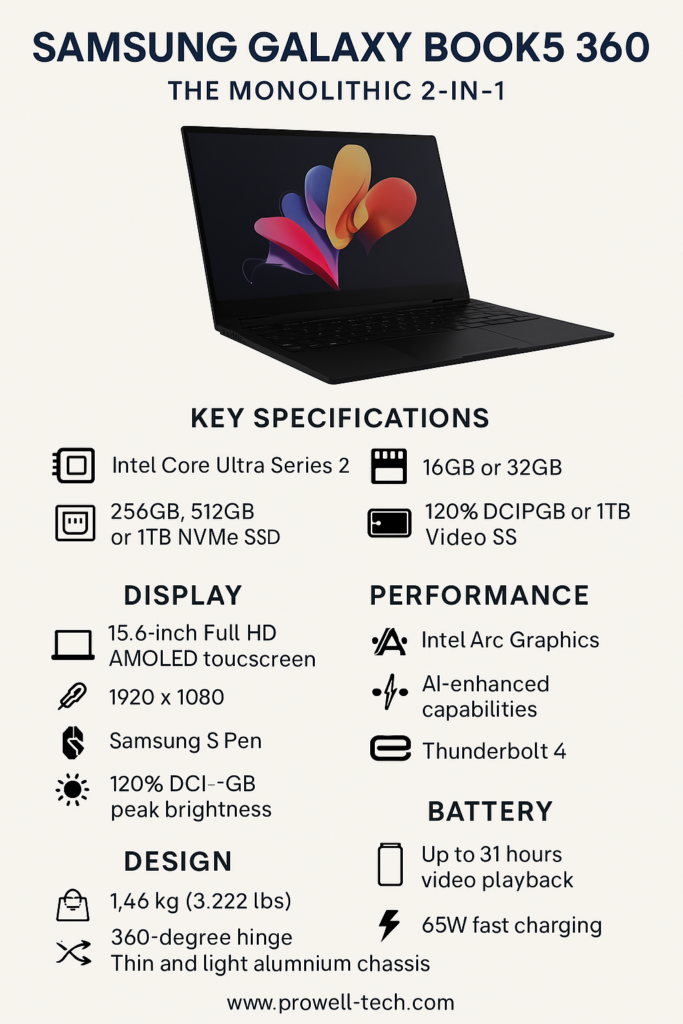 Samsung Galaxy Book5 360: Spec-tacular Tech
