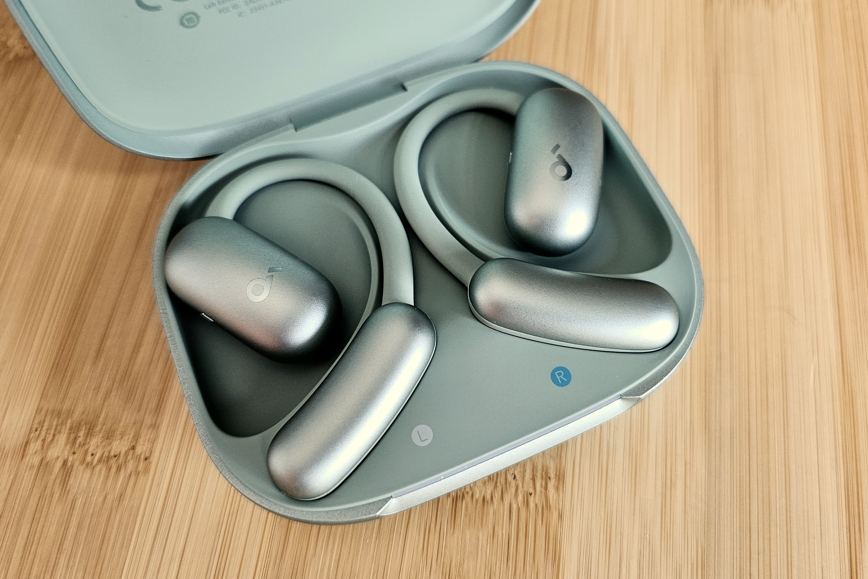 Soundcore AeroFit 2 in charging case.