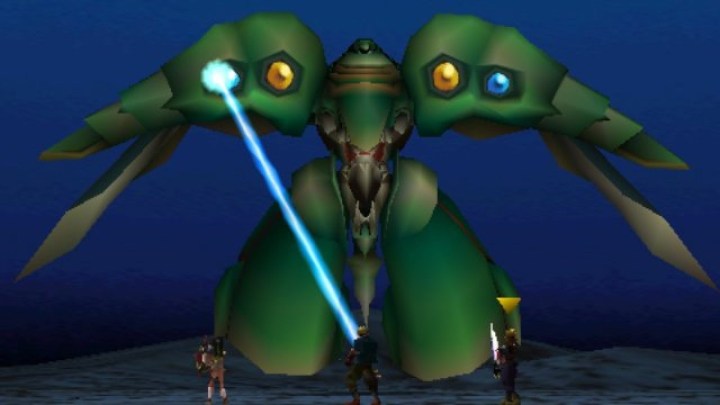Cloud and Team Final Fantasy 7 to fight Emerald Weapons.