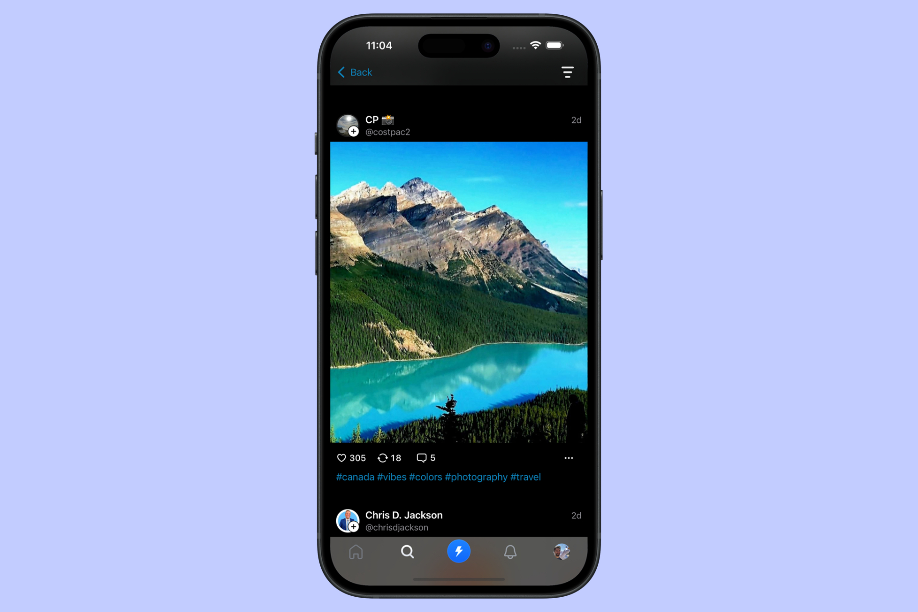 Flash, Blaski built in an Instagram rival, widely released 1 A post sample on the flash app.