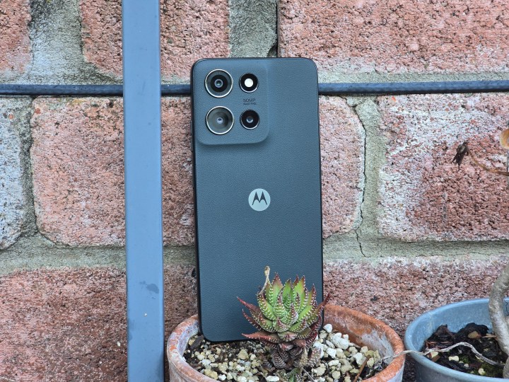 Motorola Moto G (2025) Review: Practical choice 10 Moto G2025 rose behind a plant