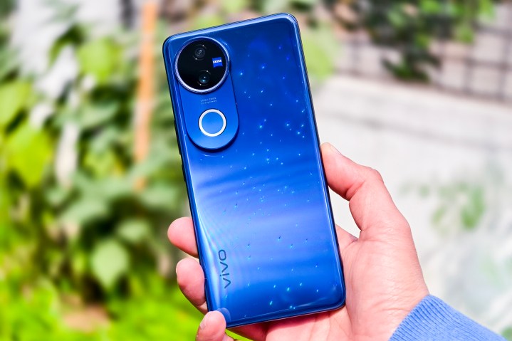 I’ve tested the best camera phone for $400 17 Vivo V50 celestial blue held in hand.