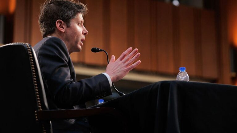 Sam Altman at a Senate hearing
