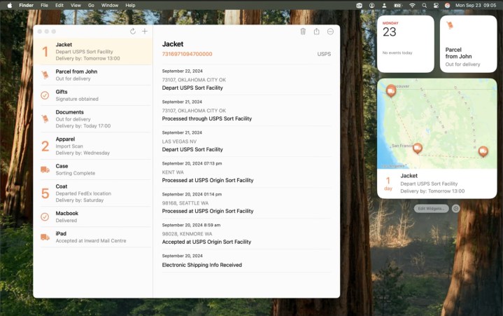 5 Mac apps that prevent me from going to Windows 2 Parcel app for Mac Homescreen and Widget